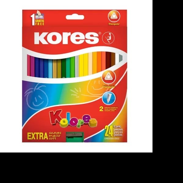 COLORES ESTUCHE C24 L. KORES TRIANG.